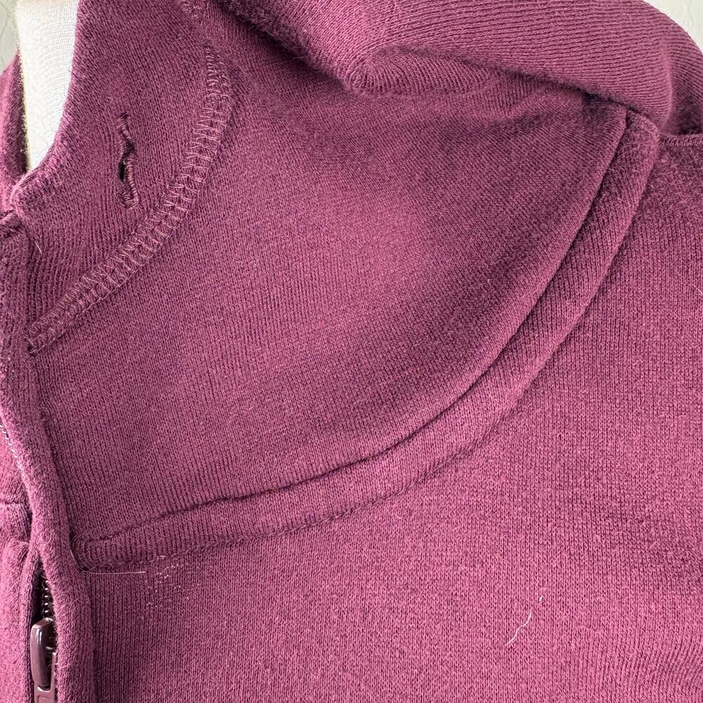 Y2K Vintage Victoria’s Secret PINK Hoodie Burgundy Quarter Zip Pullover M Logo - Picture 10 of 10